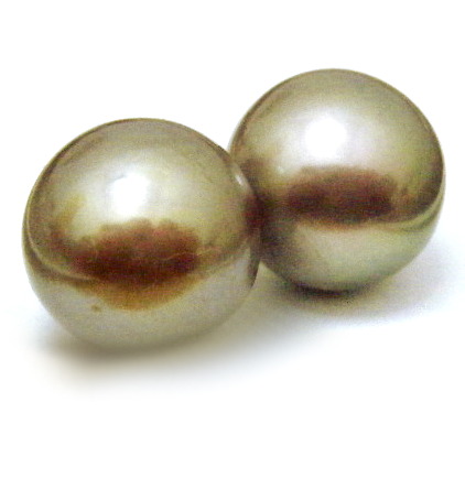 Green/Pink 11.7mm Edison Pearl Pair